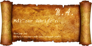 Mózer Adrián névjegykártya